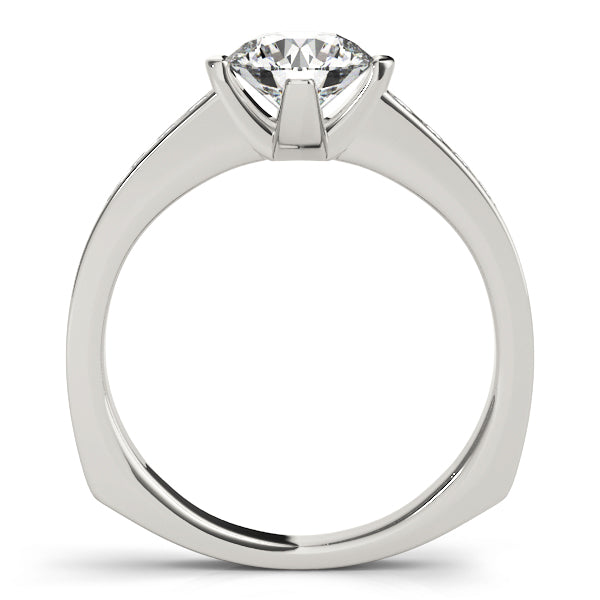 Cherished Channel-Set Round Diamond Engagement Ring in 10K/14K gold and platinum with certified lab-grown or natural diamonds