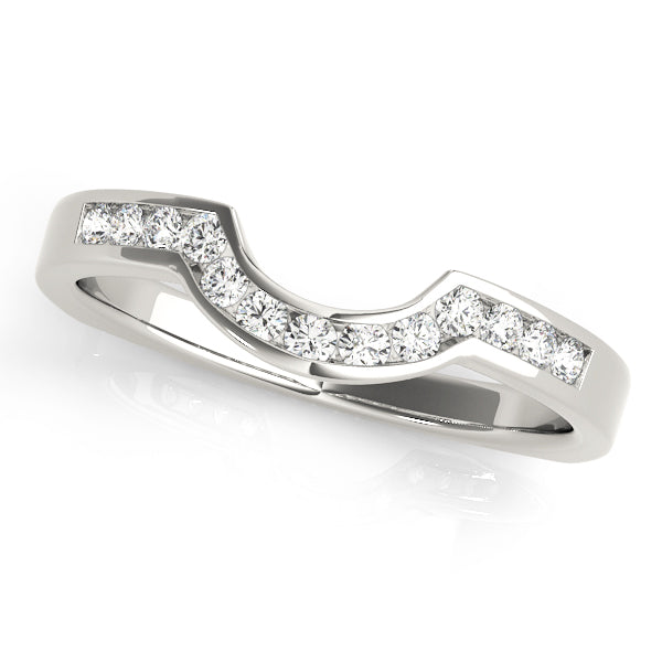 Channel Set Half Eternity Ring in Gold & Platinum