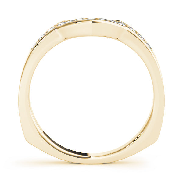 Channel Set Half Eternity Ring in Gold & Platinum
