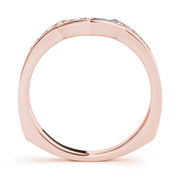 Channel Set Half Eternity Ring in Gold & Platinum