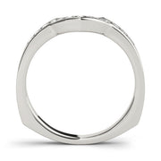 Channel Set Half Eternity Ring in Gold & Platinum