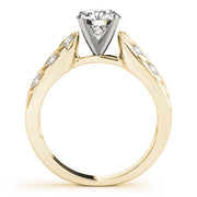 Classic Multi-Row Round Diamond Engagement Ring in 10K/14K gold and platinum with certified lab-grown or natural diamonds
