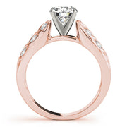 Classic Multi-Row Round Diamond Engagement Ring in 10K/14K gold and platinum with certified lab-grown or natural diamonds