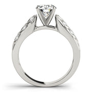 Classic Multi-Row Round Diamond Engagement Ring in 10K/14K gold and platinum with certified lab-grown or natural diamonds