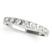 S Bands Half Eternity Ring in Gold & Platinum