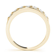 S Bands Half Eternity Ring in Gold & Platinum