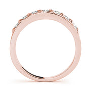 S Bands Half Eternity Ring in Gold & Platinum
