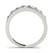 S Bands Half Eternity Ring in Gold & Platinum