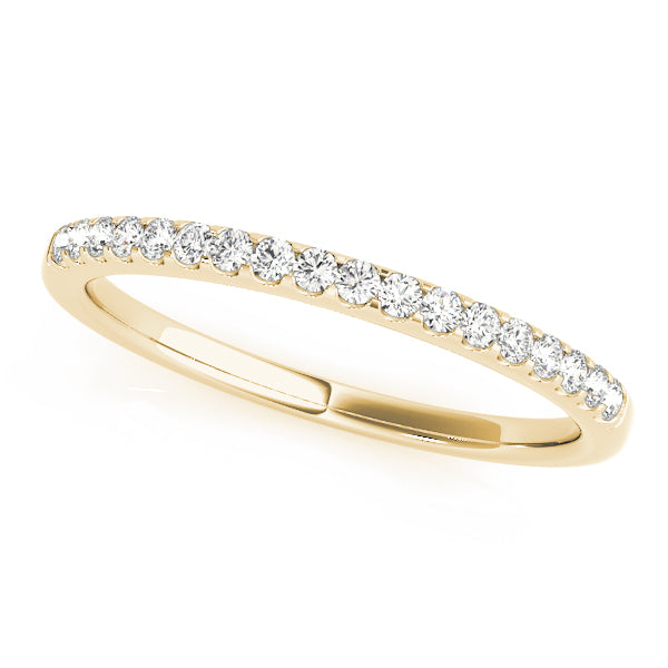Shared Prong Diamond Half Eternity Ring in 10K/14K gold and platinum with certified lab-grown or natural diamonds