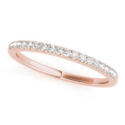 Shared Prong Diamond Half Eternity Ring in Gold & Platinum