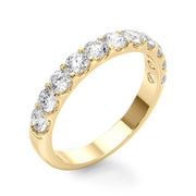 Shared Prong Diamond Half Eternity Ring in Gold & Platinum