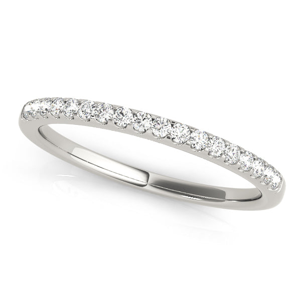 Shared Prong Diamond Half Eternity Ring in Gold & Platinum