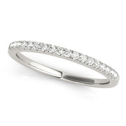 Shared Prong Diamond Half Eternity Ring in Gold & Platinum