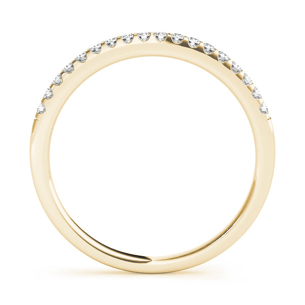 Shared Prong Diamond Half Eternity Ring in Gold & Platinum
