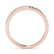 Shared Prong Diamond Half Eternity Ring in Gold & Platinum
