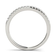 Shared Prong Diamond Half Eternity Ring in Gold & Platinum