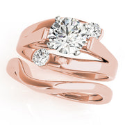 Elegant Solitaires Round Diamond Engagement Ring in 10K/14K gold and platinum with certified lab-grown or natural diamonds