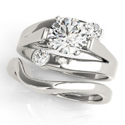 Elegant Solitaires Round Diamond Engagement Ring in 10K/14K gold and platinum with certified lab-grown or natural diamonds