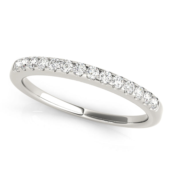 Prong Set Half Eternity Ring in Gold & Platinum