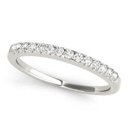 Prong Set Half Eternity Ring in Gold & Platinum