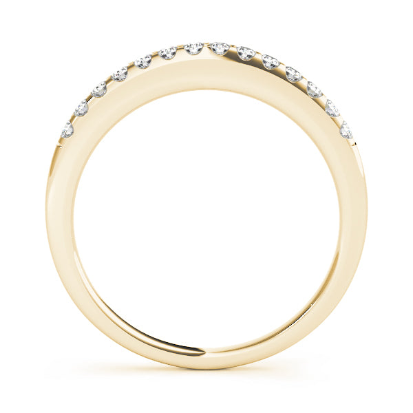 Prong Set Half Eternity Ring in Gold & Platinum