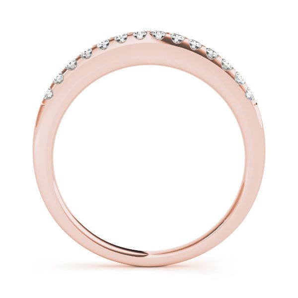 Prong Set Half Eternity Ring in Gold & Platinum