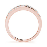 Prong Set Half Eternity Ring in Gold & Platinum