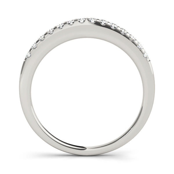 Prong Set Half Eternity Ring in Gold & Platinum