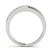 Prong Set Half Eternity Ring in Gold & Platinum