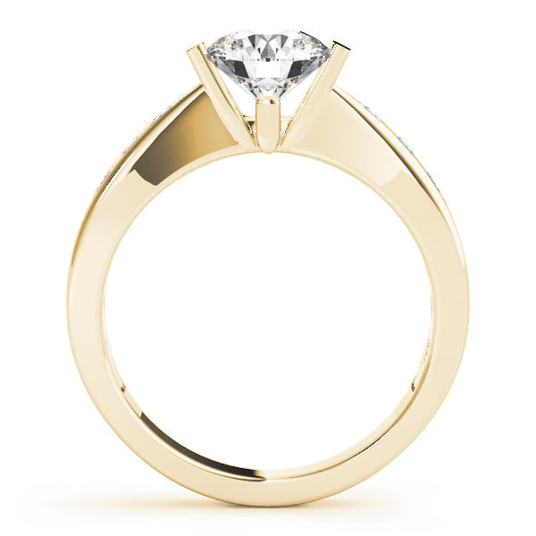 Vintage-Inspired Channel-Set Round Diamond Engagement Ring in 10K/14K gold and platinum with certified lab-grown or natural diamonds