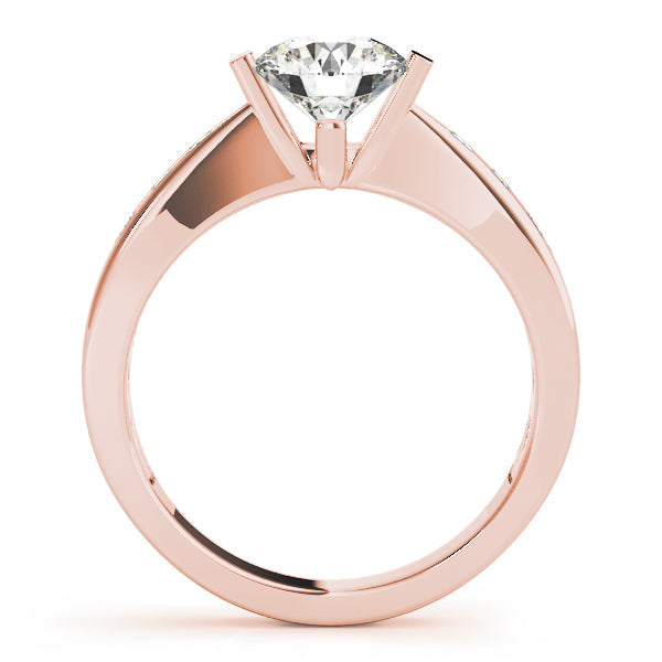 Vintage-Inspired Channel-Set Round Diamond Engagement Ring in 10K/14K gold and platinum with certified lab-grown or natural diamonds