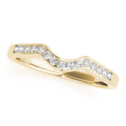 Curved Bands Half Eternity Ring in 10K/14K gold and platinum with certified lab-grown or natural diamonds