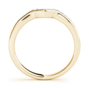 Curved Bands Half Eternity Ring in Gold & Platinum