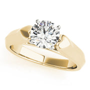 Heirloom Solitaires Round Diamond Engagement Ring in 10K/14K gold and platinum with certified lab-grown or natural diamonds