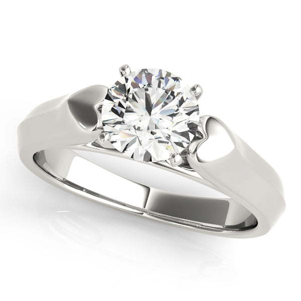 Heirloom Solitaires Round Diamond Engagement Ring in 10K/14K gold and platinum with certified lab-grown or natural diamonds