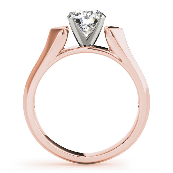 Heirloom Solitaires Round Diamond Engagement Ring in 10K/14K gold and platinum with certified lab-grown or natural diamonds