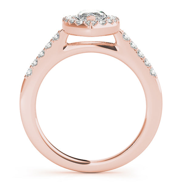 Luxe Halo Marquise Diamond Engagement Ring in 10K/14K gold and platinum with certified lab-grown or natural diamonds