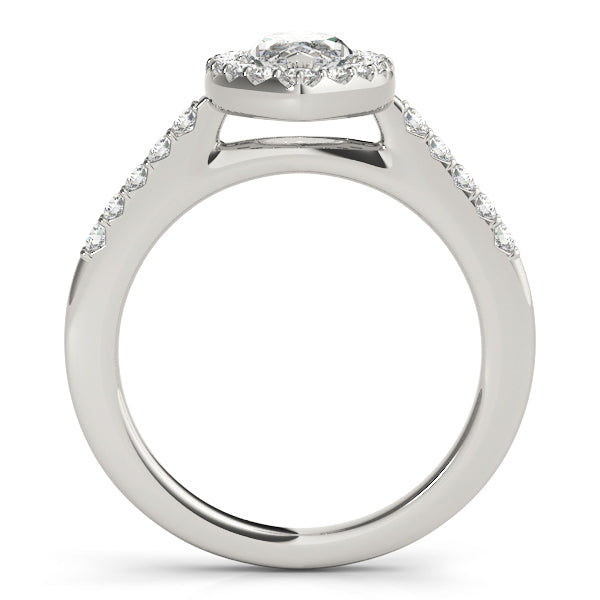 Luxe Halo Marquise Diamond Engagement Ring in 10K/14K gold and platinum with certified lab-grown or natural diamonds