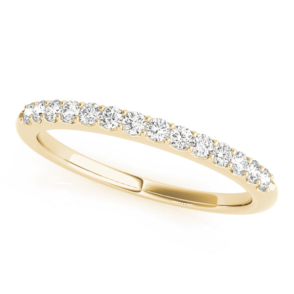 Prong Set Half Eternity Ring in 10K/14K gold and platinum with certified lab-grown or natural diamonds