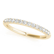 Prong Set Half Eternity Ring in 10K/14K gold and platinum with certified lab-grown or natural diamonds
