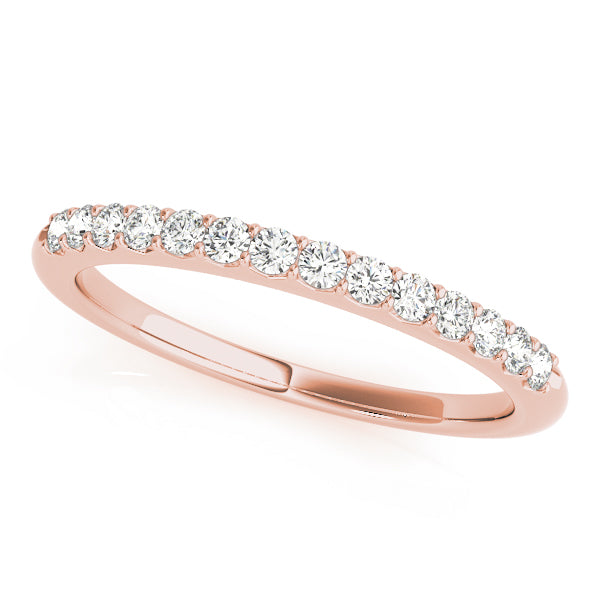 Prong Set Half Eternity Ring in Gold & Platinum