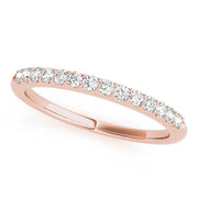 Prong Set Half Eternity Ring in Gold & Platinum