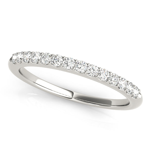 Prong Set Half Eternity Ring in Gold & Platinum