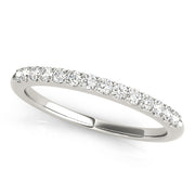 Prong Set Half Eternity Ring in Gold & Platinum