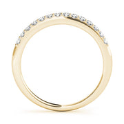 Prong Set Half Eternity Ring in Gold & Platinum