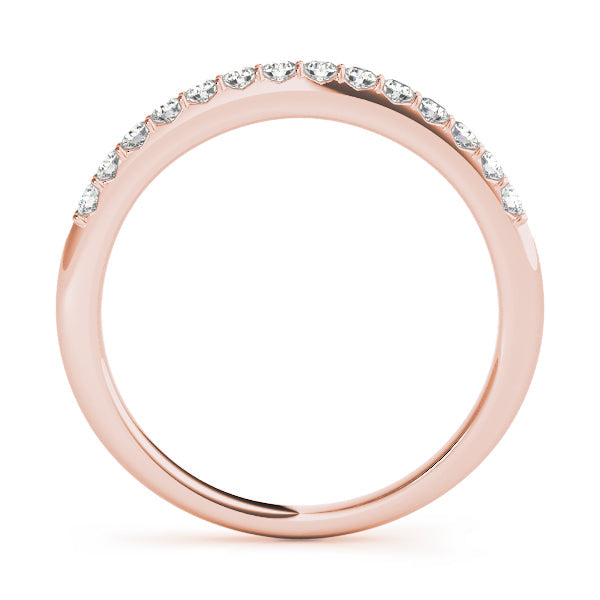 Prong Set Half Eternity Ring in Gold & Platinum