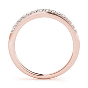 Prong Set Half Eternity Ring in Gold & Platinum