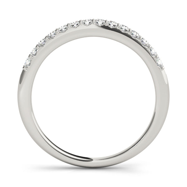 Prong Set Half Eternity Ring in Gold & Platinum