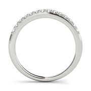 Prong Set Half Eternity Ring in Gold & Platinum