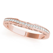 Curved Bands Half Eternity Ring in Gold & Platinum
